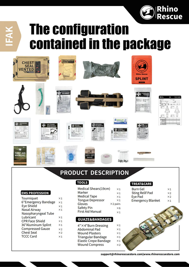Rhino Rescue Pro IFAK Trauma Kit (Coyote)
